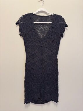 Nightcap Black Lace Cocktail Dress | Lined Skirt | Size 2